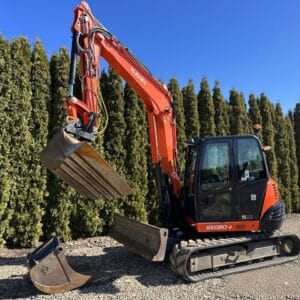 Mini Pelle Kubota KX080-4 + 3 Godets et Engcon